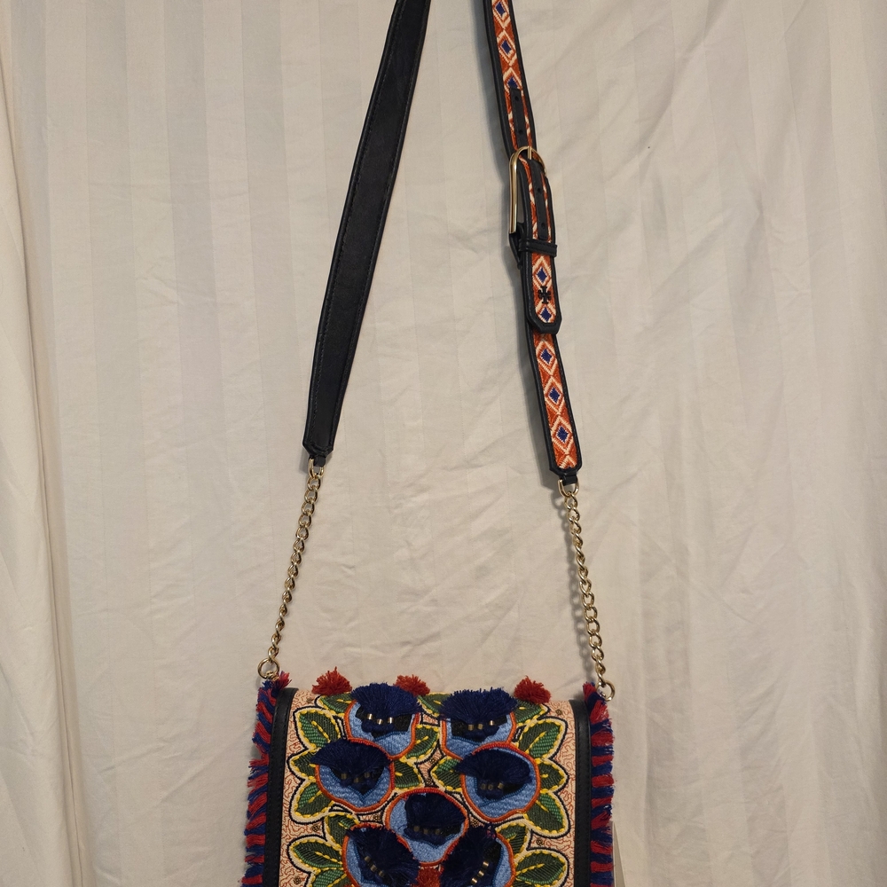 Embroidered Multicolor Crossbody Bag